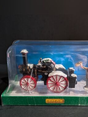Lemax 43072 Snowy Steam Tractor Table Top Accents Retired Sealed Collectible